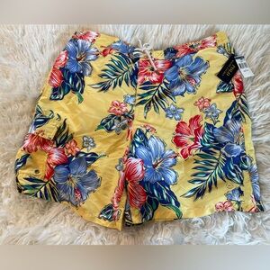 Polo Ralph Lauren NWT Men’s Floral Yellow Hawaiian Swim Trunks. Size XXL